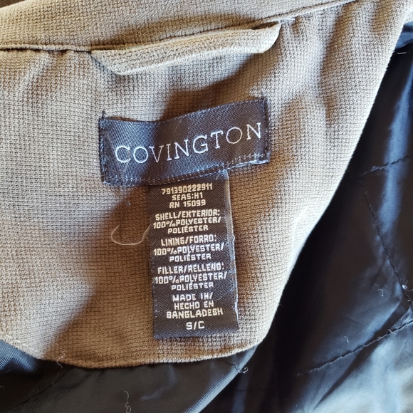 Covington Light Brown Polyester Button Up Jacket - Picture 8 of 9